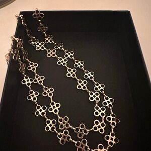 Tory Burch Clover Long Necklace Gold